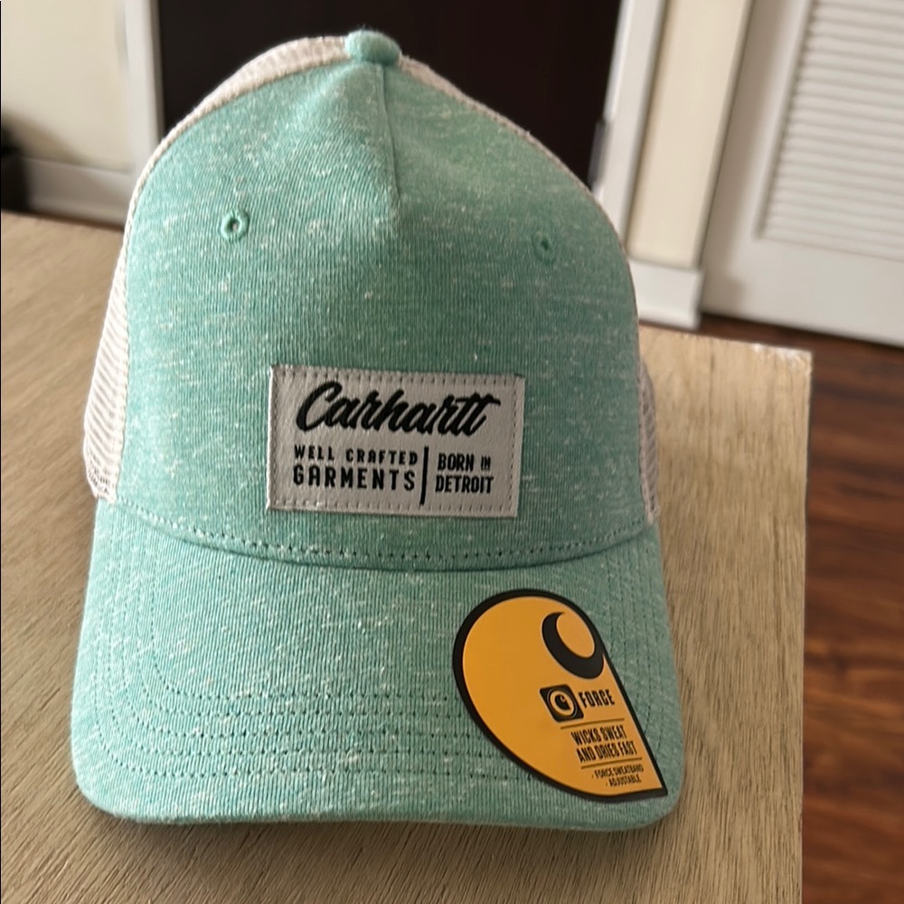 Carhartt Mint Green and White Mesh Cap